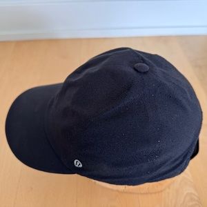 lululemon black ventilated baseball/run hat